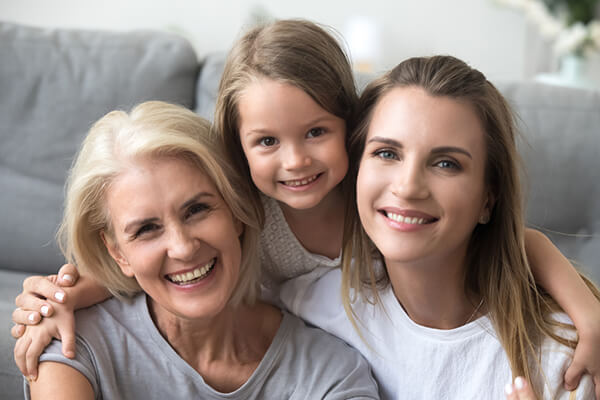 Grandmother with daughter and granddaughter